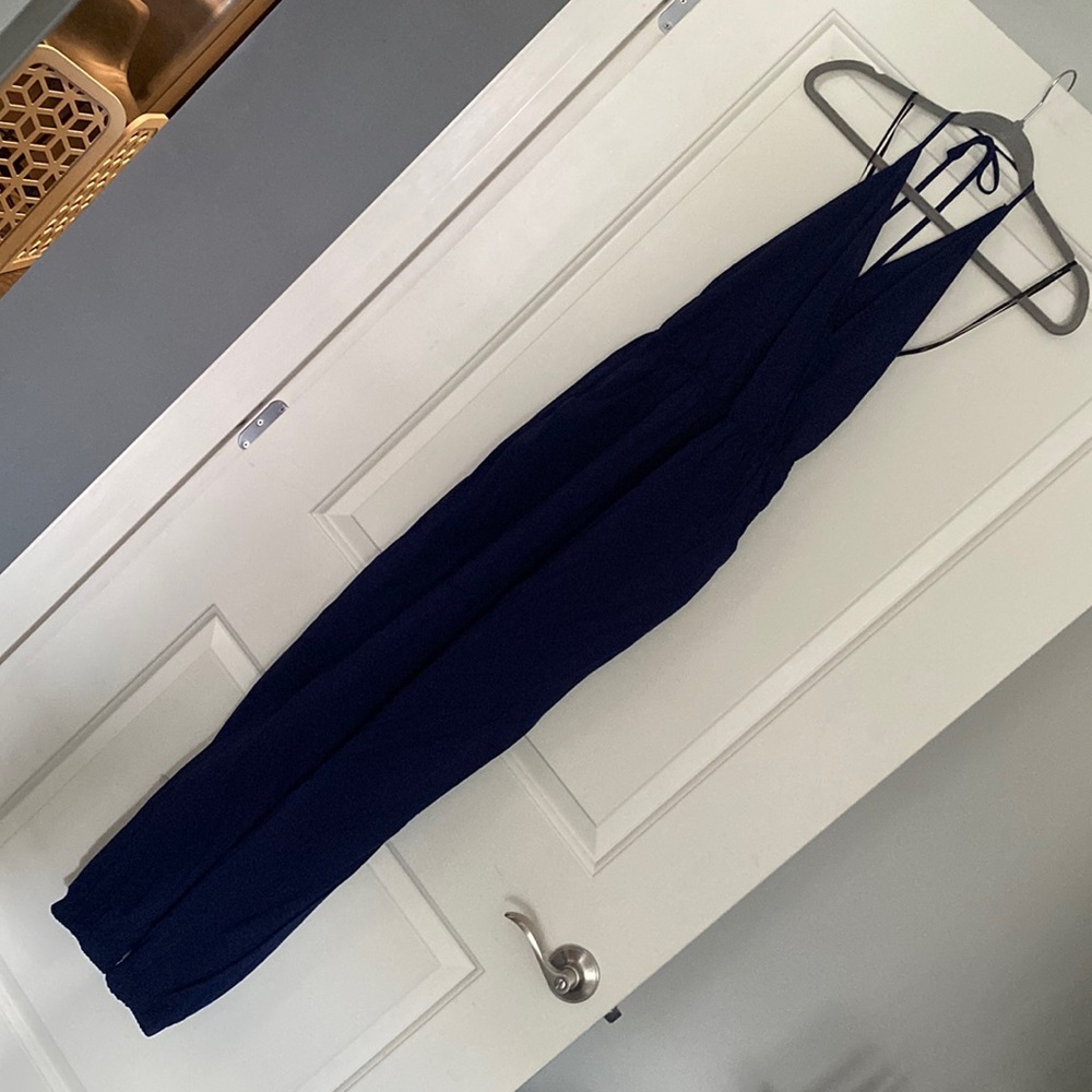 NEVER WORN Blue Lulus Halter Jumpsuit